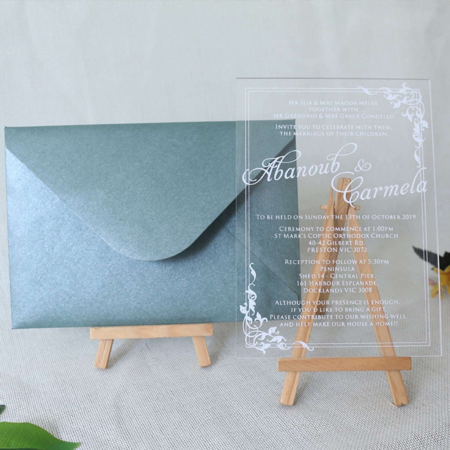Acrylic Invitation Card Latest  Invitation Card With Envelope